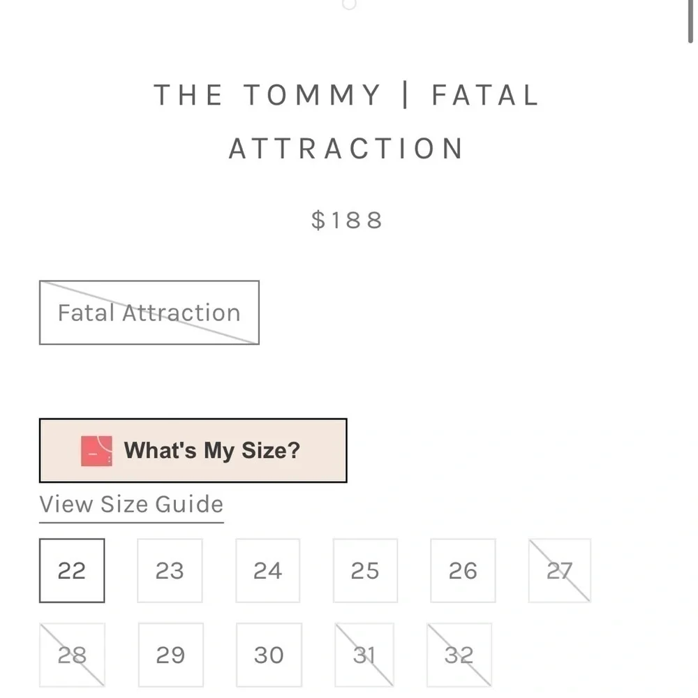 NWT Boyish x Revolve The Tommy Jeans Fatal Attraction size 26 black distressed  - Picture 5 of 6